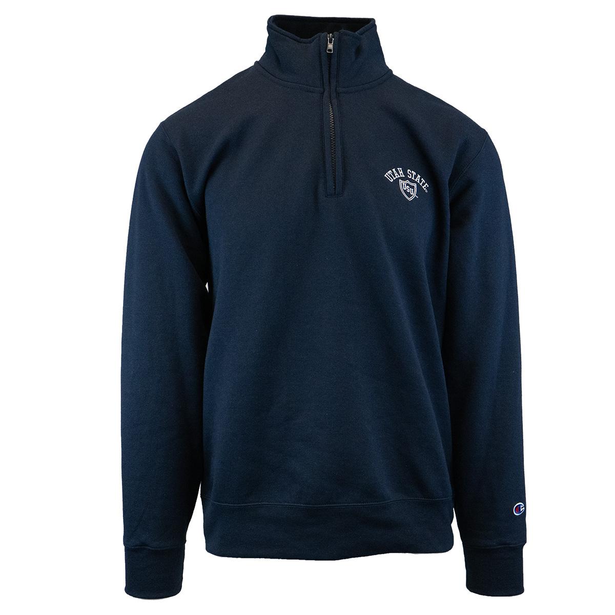 Champion USU Shield Unisex 1/4-Zip Pullover | Utah State Aggies